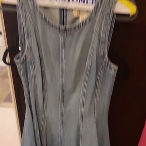 Womens Madewell Sleeveless Light Blue Denim Dress Size XS